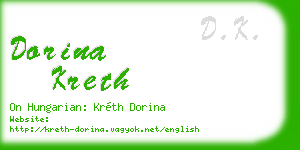 dorina kreth business card